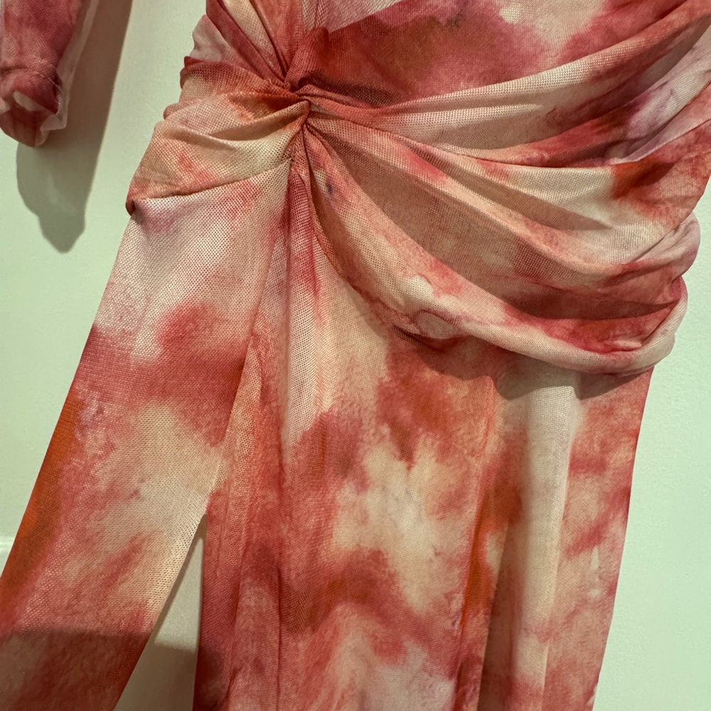 Bardot Lea Midi Dress in Pink Tie Dye Small NWOT - Picture 6 of 8